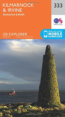 OS Explorer Map 333 Kilmarnock and Irvine OS Explorer Paper Map (OS Explorer Active Map)