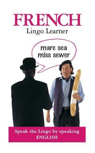 "Book cover with man holding baguette, speaking to another man, with speech bubble."
