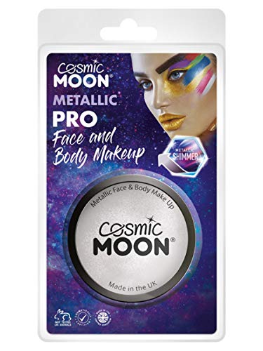 Cosmic Moon Metallic Pro Face Paint Cake Pots Silver