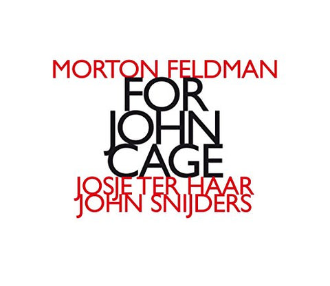 Josie Ter Haar / John Snijder - For John Cage [CD]