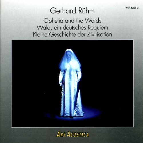 CD cover with a ghostly figure in white robes on a black background.