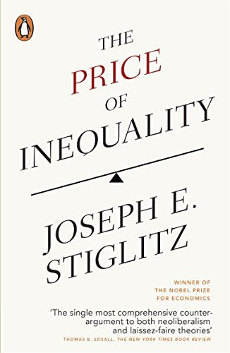 Book cover of "The Price of Inequality" by Joseph E. Stiglitz, beige with black and red text.