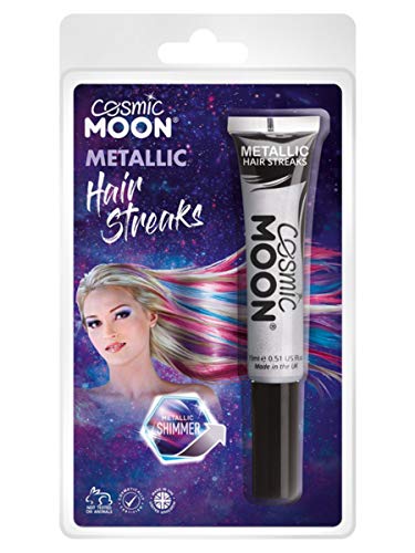 Cosmic Moon Metallic Hair Streaks Silver