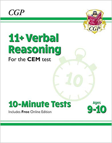 11+ CEM 10-Minute Tests: Verbal Reasoning - Ages 9-10 (with Online Edition): perfect preparation for the eleven plus (CGP 11+ CEM)