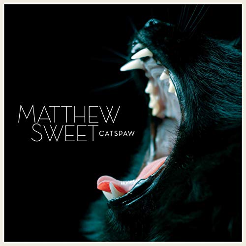 A black cat's open mouth with sharp teeth, on a dark background, with artist and album text.
