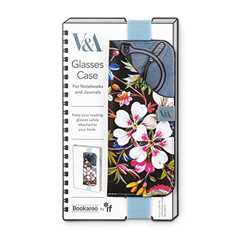 if V & A Bookaroo Glasses Case Kilburn Black Floral, One size