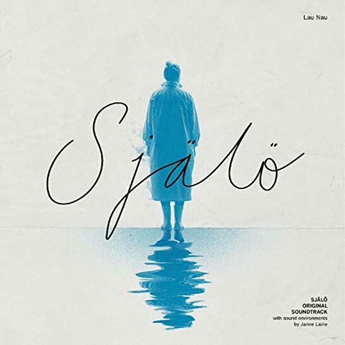 Blue-toned vinyl album cover featuring a person standing with reflection in water.