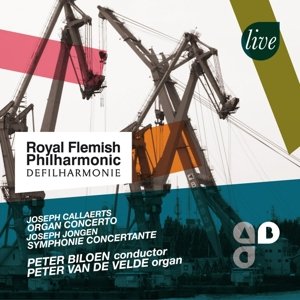 "CD cover featuring cranes and industrial background with text overlays and logos."
