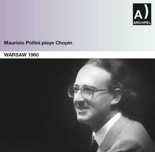 CD cover featuring a black-and-white photo of Maurizio Pollini, a man wearing glasses.