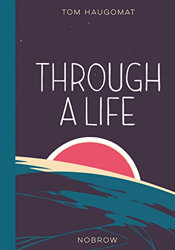 Book cover with "Through a Life" title, abstract landscape, and author's name.
