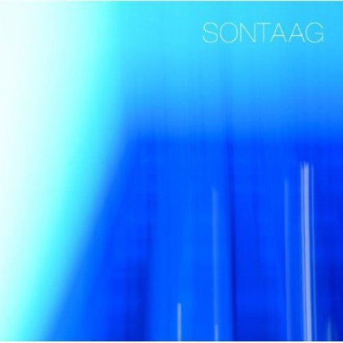 "Blue-toned album cover with 'Sontaag' text in thin, white font at the top right."