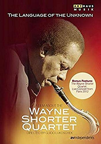 DVD cover featuring Wayne Shorter playing saxophone against a red and orange gradient background.