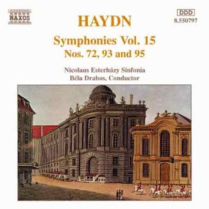 A CD cover featuring a classical building and text "Haydn Symphonies Vol. 15".