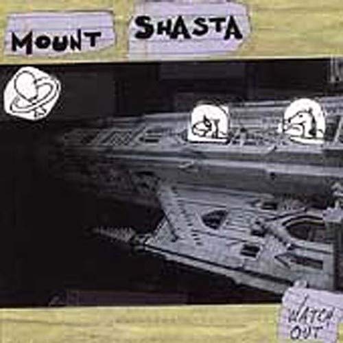 A black-and-white vinyl record cover with handwritten text and cartoon illustrations.