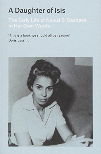 Book cover with a black-and-white photo of a woman on a light blue background.