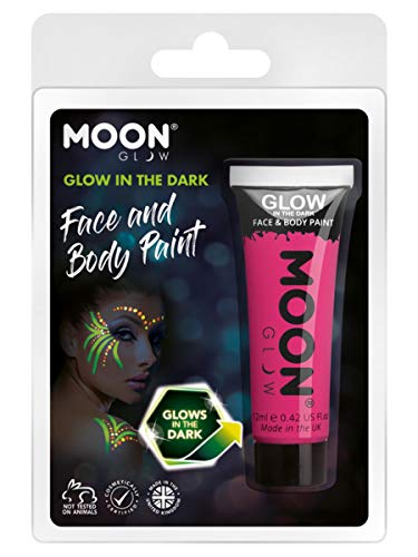 Smiffys Moon Glow - Glow in the Dark Face Paint, Pink