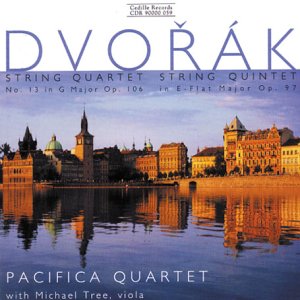 Pacifica Quartet CD cover featuring a serene cityscape reflected in calm water.