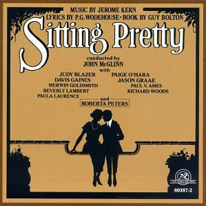 "CD cover for 'Sitting Pretty' with silhouetted couple, artist names, and gold background."