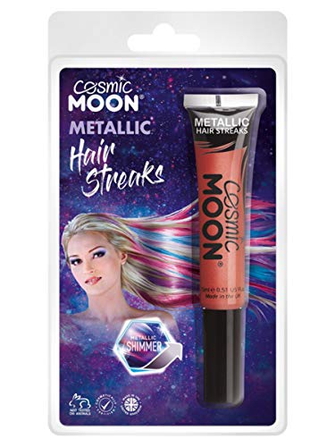 Cosmic Moon Metallic Hair Streaks Red
