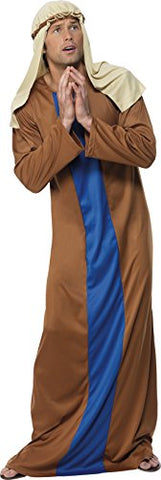 Smiffys Mens Joseph Costume, Robe and Headpiece, Size: M, Color: Brown and Blue, 31286