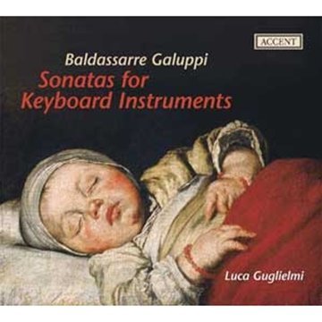 A CD cover featuring a sleeping baby in 18th-century attire against a dark background.