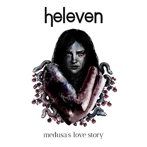 "Album cover featuring a woman surrounded by snakes with 'heleven' and 'medusa's love story' text."