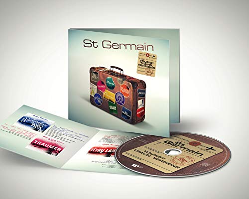 "Album cover featuring a brown suitcase with stickers and 'St Germain' text above."