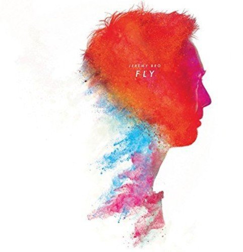 Album cover with a side profile silhouette of a man and colorful splatter.