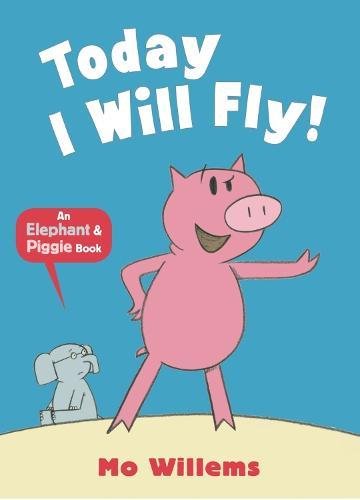 "Children's book cover featuring a cartoon pig and elephant against a blue background."