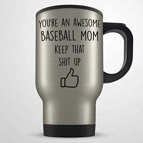 Baseball Mom Present Baseball Mom Travel Mug Baseball Present for Women Sports Mom Present Baseball Coffee Mug Teeball Mom Baseball Mother 15oz Coffee Mug Tea Cup Holiday Present