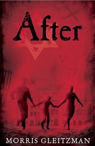 "Book cover with red background, three silhouetted figures, and a Star of David."