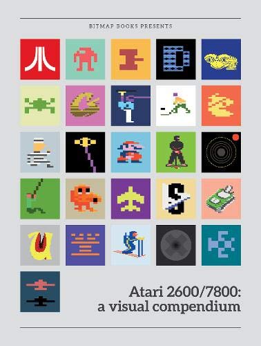Book cover with 25 pixelated Atari game icons on a white background.