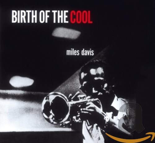 Black and white album cover featuring Miles Davis playing a trumpet.