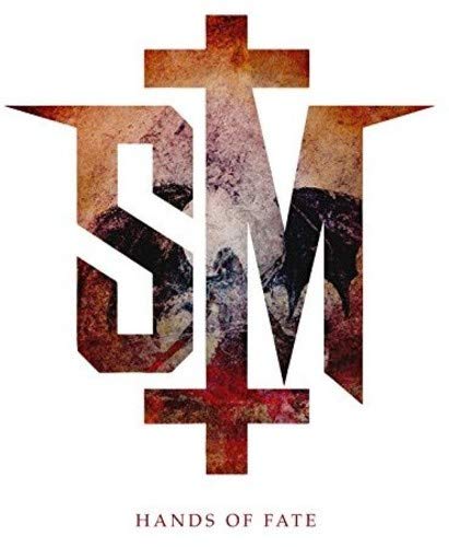 The image depicts a vinyl album cover for "Savage Messiah - Hands Of Fate". Here is a concise, descriptive alt text: "Album cover with 'SM' logo and 'Hands of Fate' text on white background."