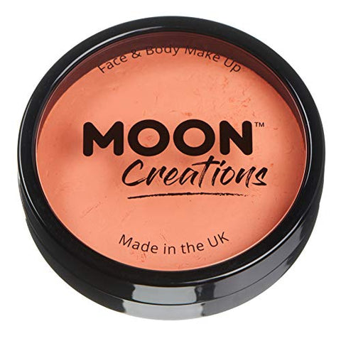 Pro Face & Body Paint Cake Pots by Moon Creations - Apricot - Professional Water Based Face Paint Makeup for Adults, Kids - 36g