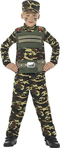 Camouflage Military Boy Costume Green - Boys