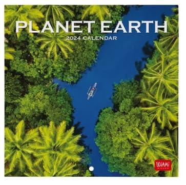 Legami - Wall Calendar 2024, 12 Months and Annual Planner, Space for Notes and Notes, Number of the Week, Zodiac Signs and International Holidays, Single Cellophanation, 18x18cm
