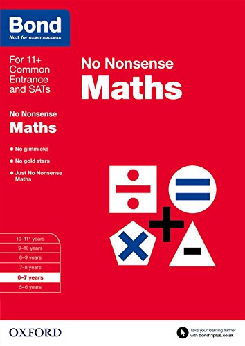"Red book cover with 'No Nonsense Maths' title and mathematical symbols."