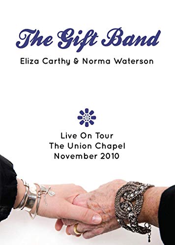 "Two hands clasped together, adorned with jewelry, on a white background with text overlay."