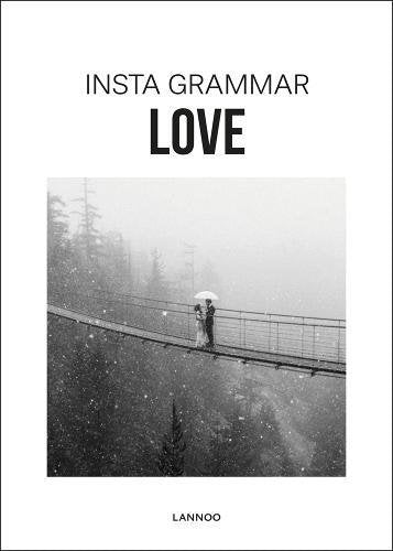 Book cover with black and white image of couple on a snowy bridge.