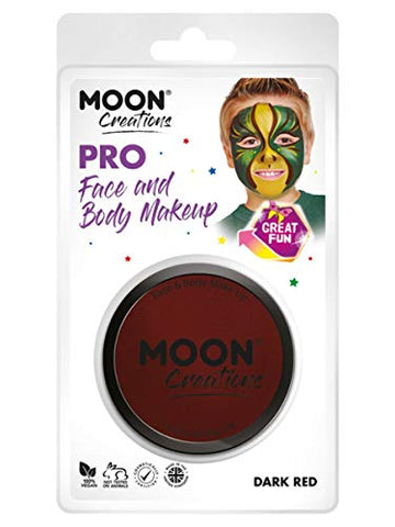 Moon Creations Pro Face Paint Cake Pot Dark Red