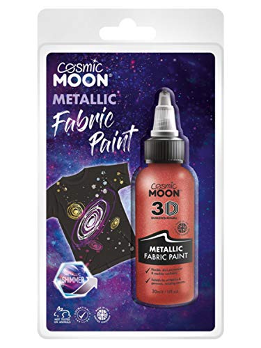 Cosmic Moon Metallic Fabric Paint Red