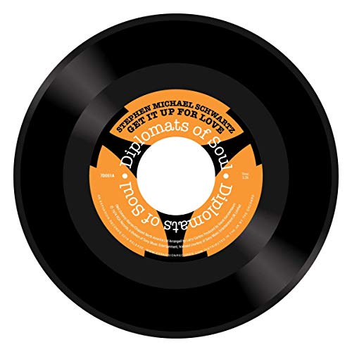Black vinyl record with orange label, titled "Get It Up For Love".