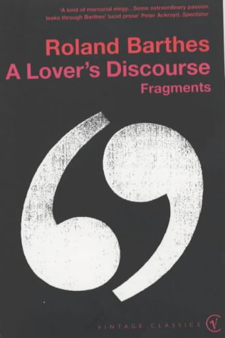 Book cover with black background, white comma, and red and white text.