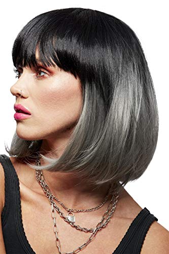 Smiffys Officially Licensed Manic PanicAlien Grey Ombre Glam Doll Wig