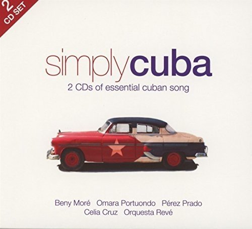 "CD cover with a vintage red car and Cuban artist names listed."