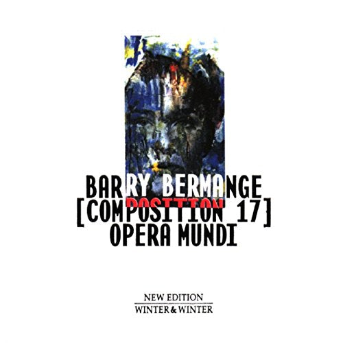 "Album cover with abstract face image and text 'Barry Bermange Opera Mundi' on white background."