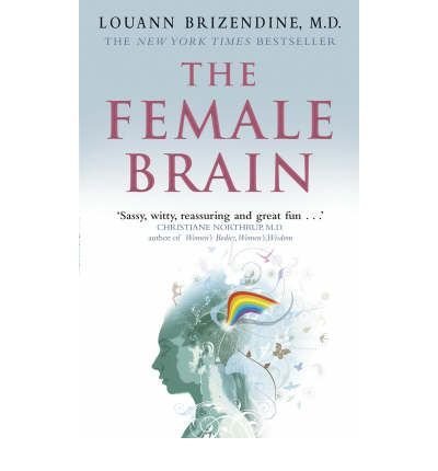 Book cover of "The Female Brain" with a stylized head and brain illustration.