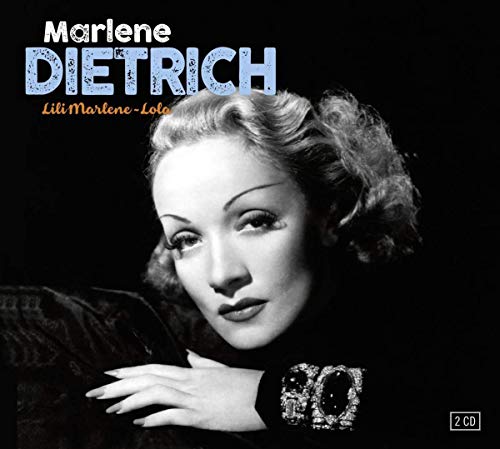 "CD cover with black and white portrait of Marlene Dietrich, text 'Marlene Dietrich' and '2 CD'."