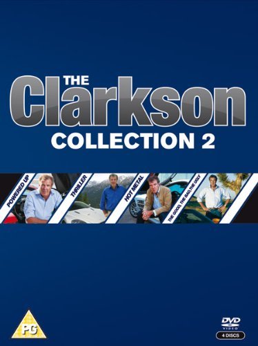 "The Clarkson Collection 2" DVD cover with blue background and four diagonal car images.